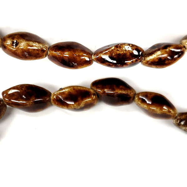 PORCELAIN SWIRL 12X20MM BROWN